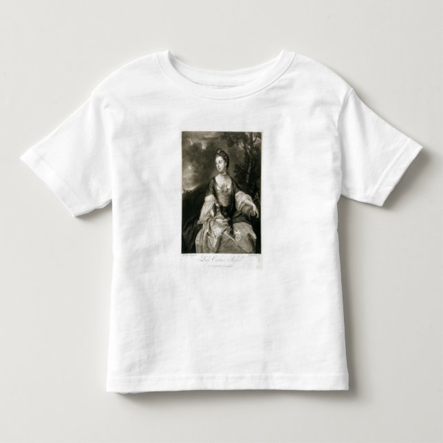 Camiseta Infantil Lady Caroline Russell, gravada por James McArdell (Frente)