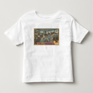 Camiseta Infantil Lago big Bear, Califórnia - grandes cenas da letr