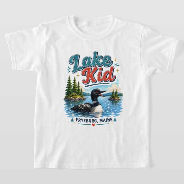 Camiseta Infantil Lago Kid Fryeburg Maine (Postura )