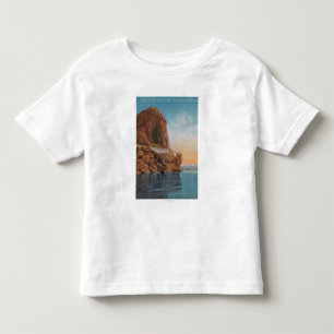 Camiseta Infantil Lake Tahoe, CA - rocha da caverna da opinião do