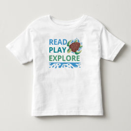 Camiseta infantil Lê, Brinca, Explora | Tema Ocean