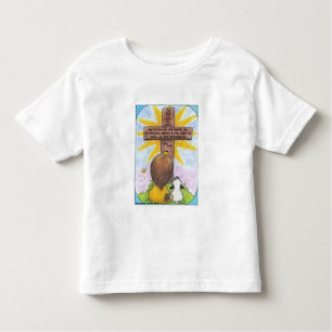 Camiseta Infantil Leão e Lamb na cruz