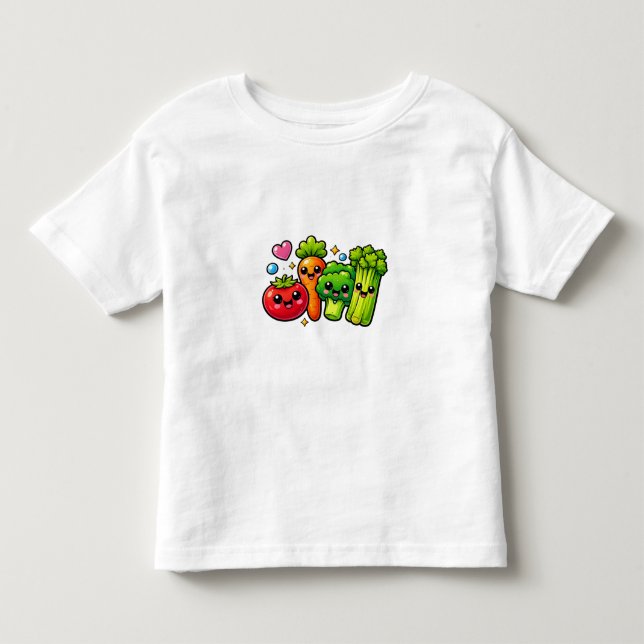 Camiseta Infantil Legumes Fofos Y2K (Frente)