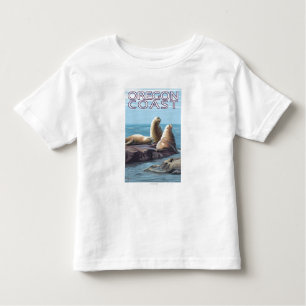 Camiseta Infantil Leões de mar da costa de Oregon