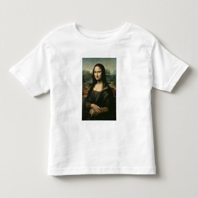 Camiseta Infantil Leonardo Vinci | Mona Lisa, c.1503-6 (Frente)