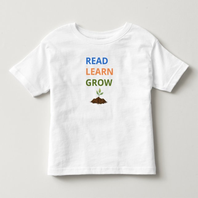 Camiseta Infantil Ler, Aprender, Crescer (Frente)