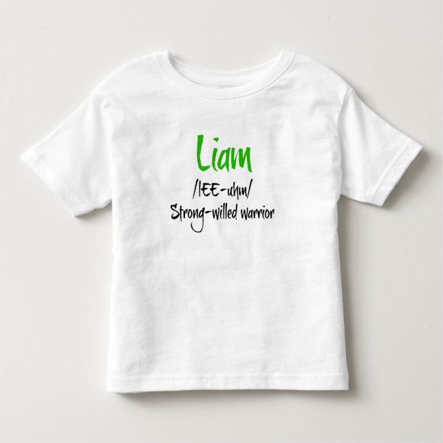 Camiseta Infantil Liam Name Definition Shirt (Frente)