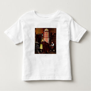 Camiseta Infantil Licença de casamento de Norman Rockwell