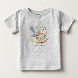Camiseta Infantil Little Bird Floral Blue