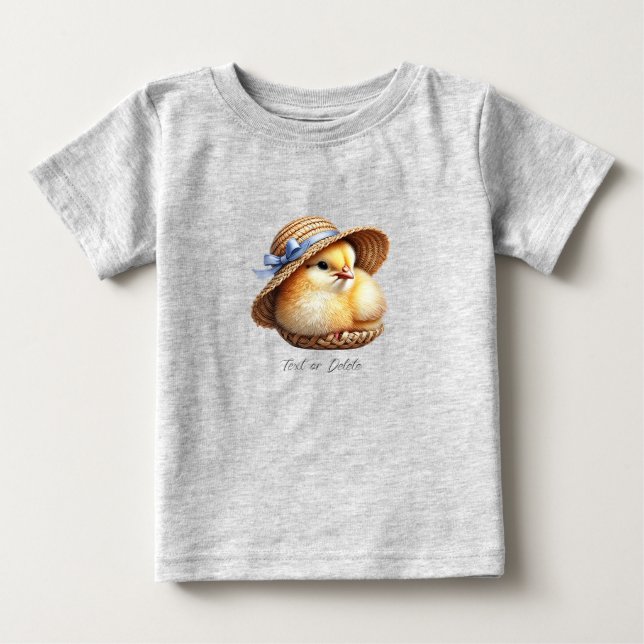 Camiseta Infantil Little Chick Blue Ribbon Baby (Frente)