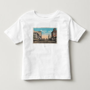 Camiseta Infantil Long Beach, CA - opinião do bulevar do oceano