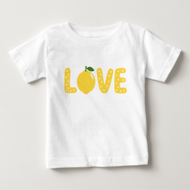 Camiseta Infantil LOVE de Limão Fofa (Frente)