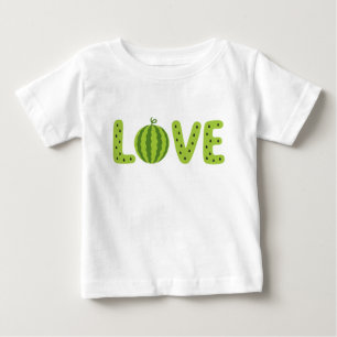 Camiseta Infantil LOVE de Melancia Fofa