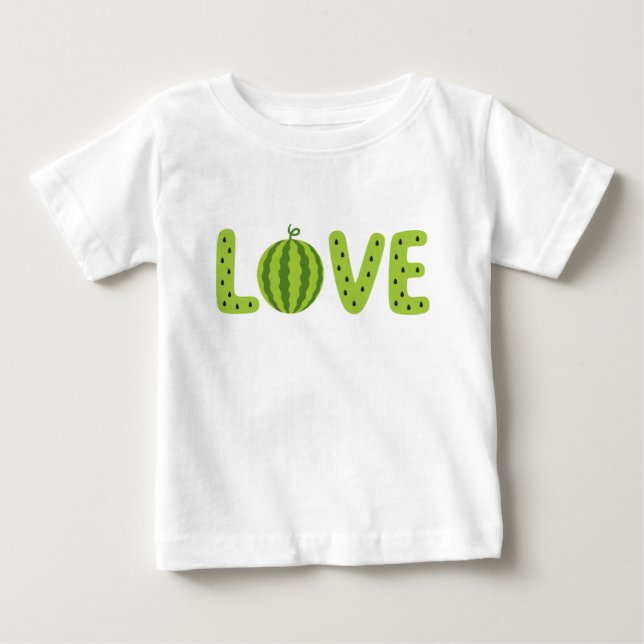 Camiseta Infantil LOVE de Melancia Fofa (Frente)