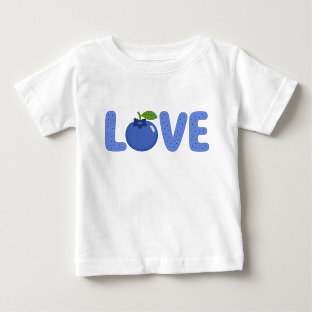 Camiseta Infantil LOVE de Mirtilo Fofa (Frente)