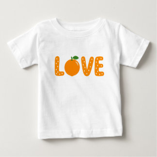 Camiseta Infantil LOVE Laranja Fofa