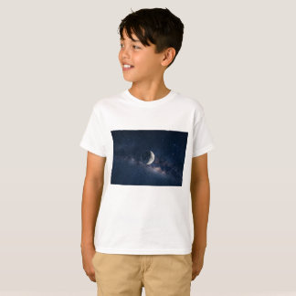 Camiseta Infantil Lua e Estrelas Fofas | Noite Cel