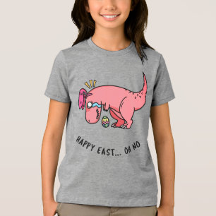 Camiseta Infantil Luta de Páscoa do T-Rex