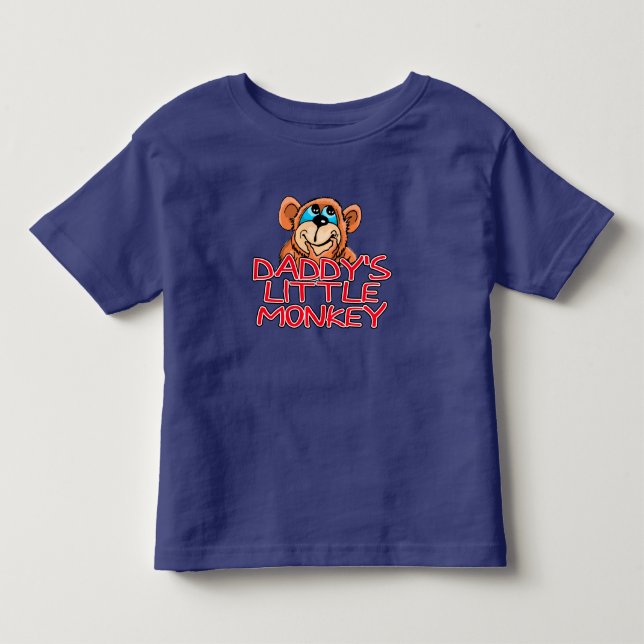Camiseta Infantil Macaco Pequeno pai (Frente)