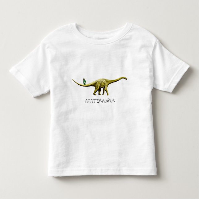 Camiseta Infantil Macaco verde do Apatosaurus & da uva (Frente)