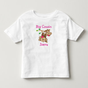Camiseta Infantil Macacos-Garotas Personalizados Primo Grande