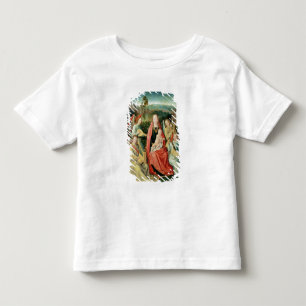 Camiseta Infantil Madonna e criança cercados por anjos