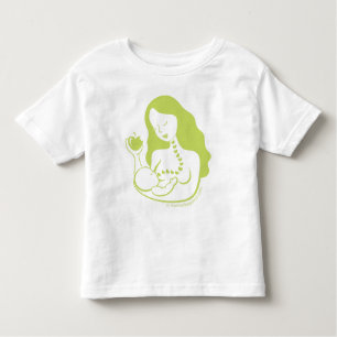 Camiseta Infantil Mãe e bebê quealimentam no verde