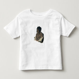 Camiseta Infantil Mahsette-Kuiuab, chefe dos indianos do Cree, placa