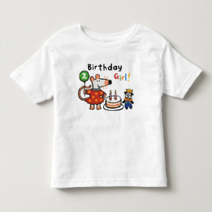 Camiseta infantil Maisy aniversariante, 2 anos de