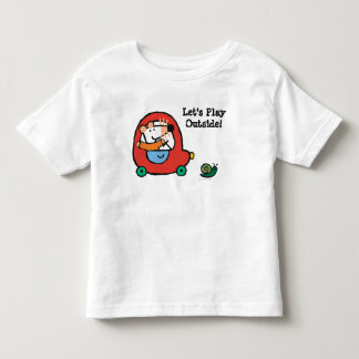 Camiseta Infantil Maisy conduz um carro vermelho bonito
