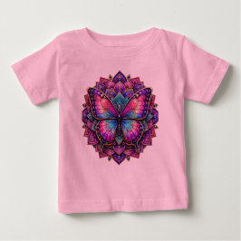 Camiseta Infantil Mandala Borboleta | Colorida