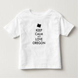 Camiseta Infantil Manter calmo e amor personalizáveis OREGON