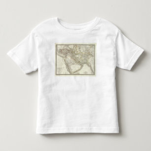 Camiseta Infantil Mapa 2 do atlas de Médio Oriente