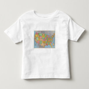 Camiseta Infantil Mapa 3 dos Estados Unidos