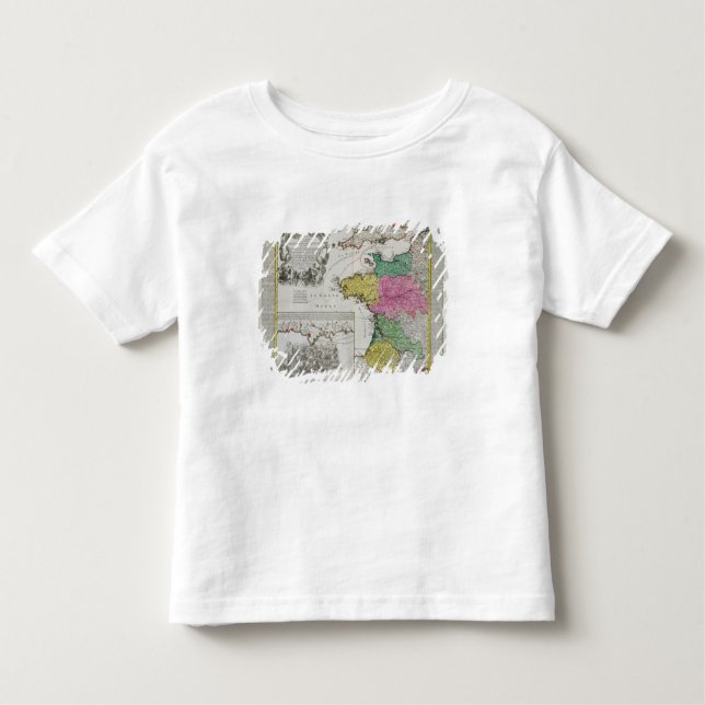 Camiseta Infantil Mapa alemão mostrando ataques navais ingleses em f (Frente)