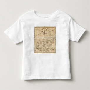 Camiseta Infantil Mapa de Ohio