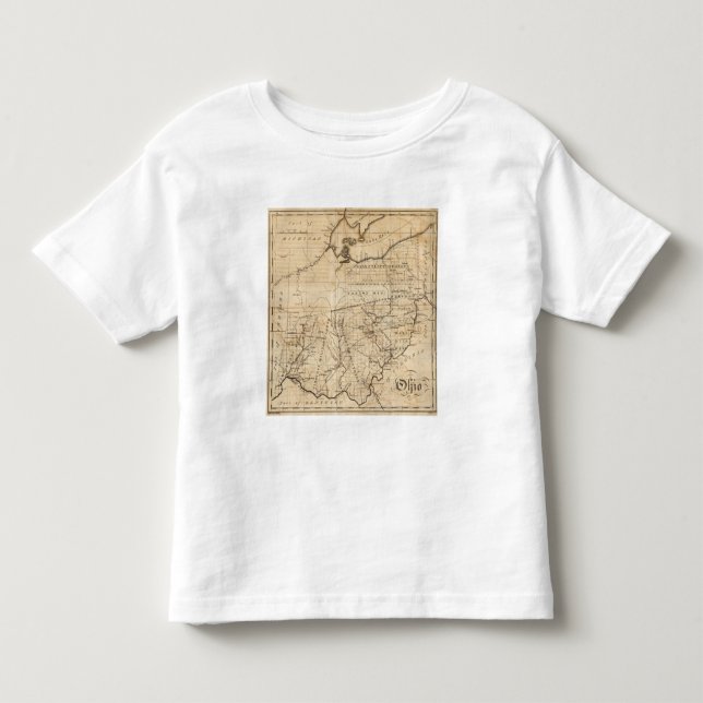 Camiseta Infantil Mapa de Ohio (Frente)