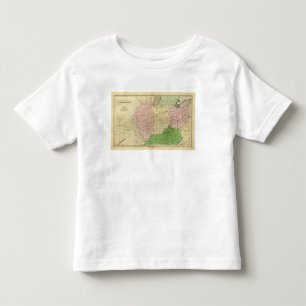 Camiseta Infantil Mapa de Olney dos Estados Ocidentais