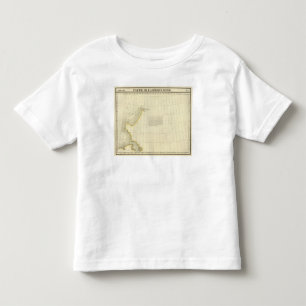Camiseta Infantil Mapa do Alasca da costa