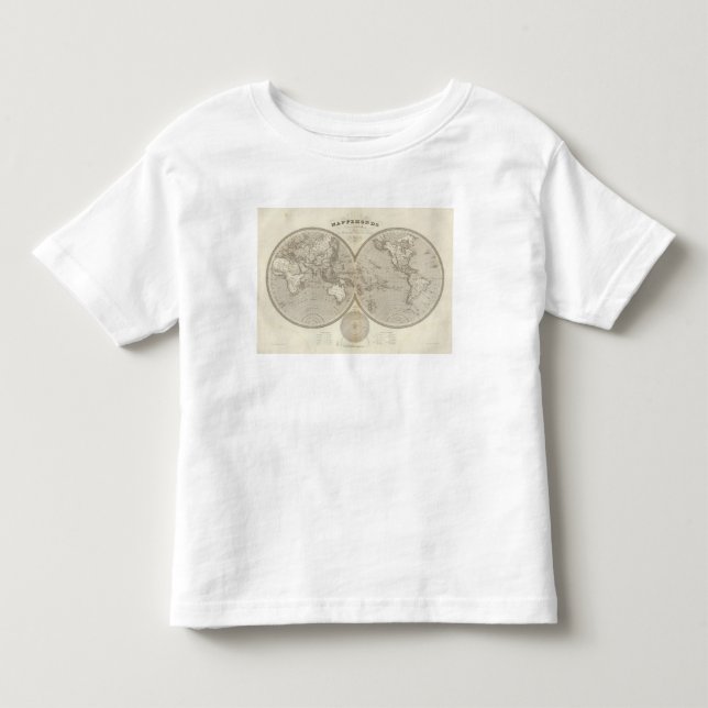 Camiseta Infantil Mapa do globo (Frente)