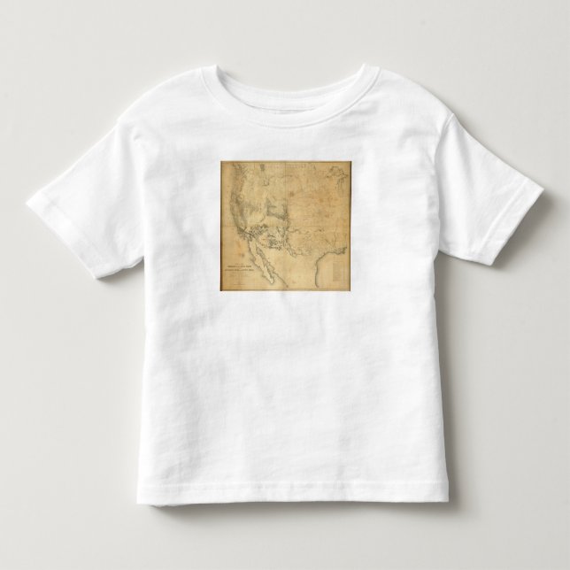 Camiseta Infantil Mapa do território dos Estados Unidos (Frente)