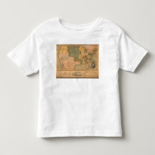 Camiseta Infantil Mapa dos Estados Unidos com George Washington