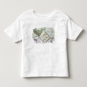 Camiseta Infantil Mapa dos passos de Magellan, Patagonia