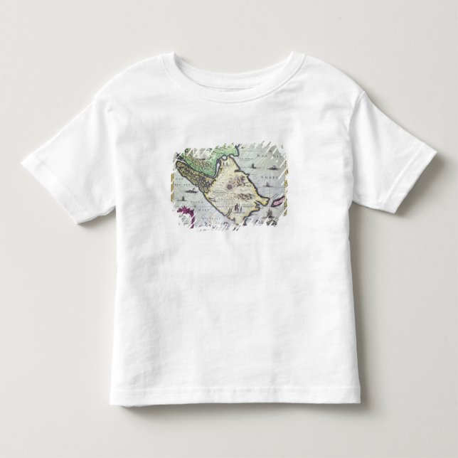 Camiseta Infantil Mapa dos passos de Magellan, Patagonia (Frente)