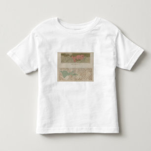 Camiseta Infantil Mapa Geological do distrito de Knoxville