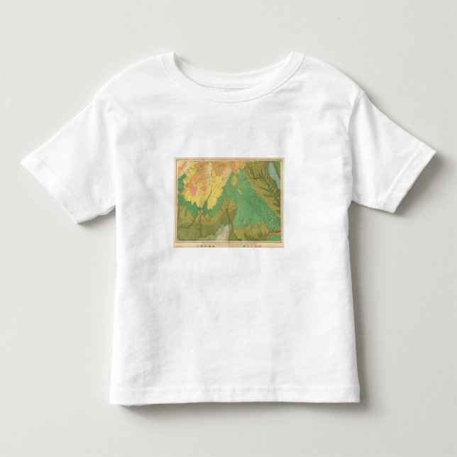 Camiseta Infantil Mapa geológico dos terraços Mesozoic (Frente)
