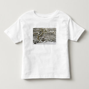 Camiseta Infantil Mapa japonês coberto de neve