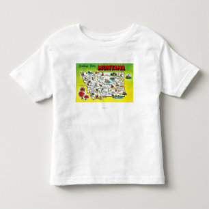 Camiseta Infantil Mapa rodoviário do estado, cumprimentos de