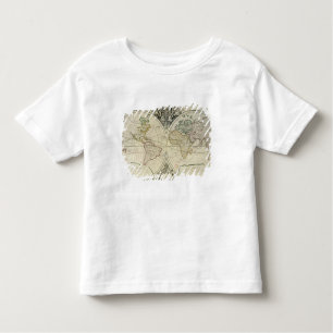Camiseta Infantil Mappamonde Geo-Hidrográfico