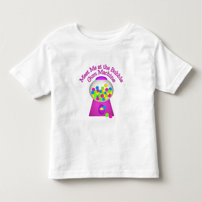 Camiseta Infantil Máquina de Goma de Bolhas (Frente)